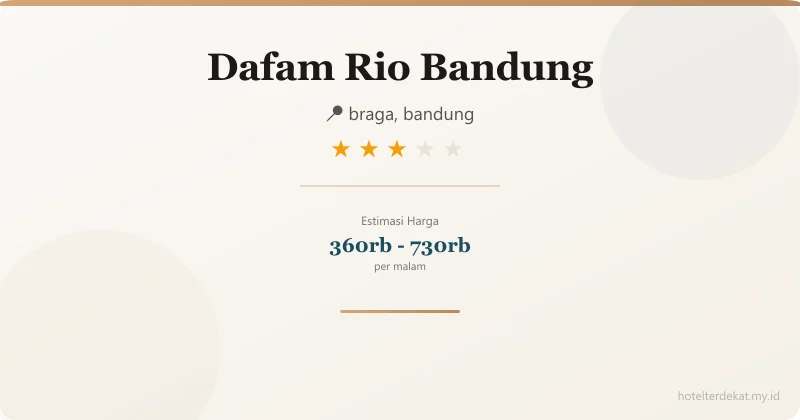 Dafam Rio Bandung - Hotel 3 bintang di braga, bandung