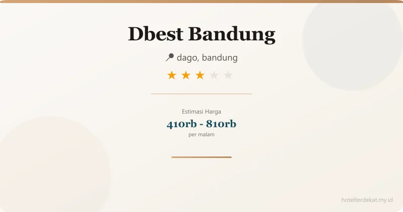 Dbest  Bandung - Hotel 3 bintang di dago, bandung
