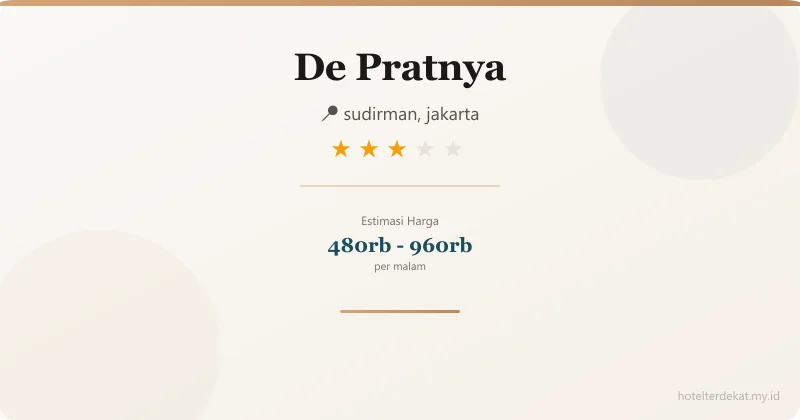 De Pratnya - Hotel 3 bintang di sudirman, jakarta