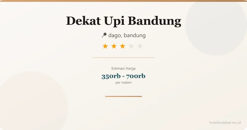 Dekat Upi Bandung - Hotel 3 bintang di dago, bandung