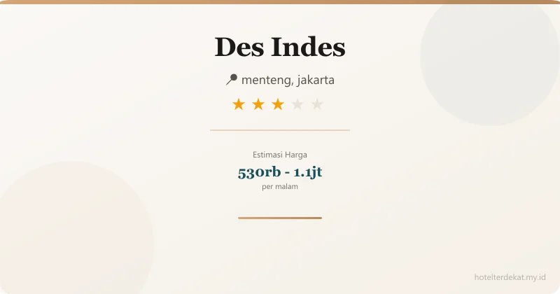 Des Indes - Hotel 3 bintang di menteng, jakarta
