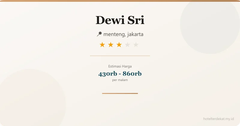 Dewi Sri - Hotel 3 bintang di menteng, jakarta