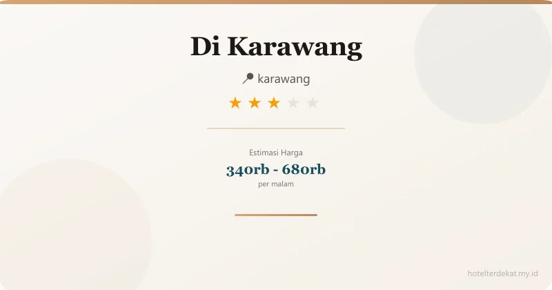 Di Karawang - Hotel 3 bintang di karawang