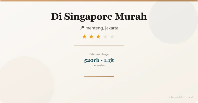 Di Singapore Murah - Hotel 3 bintang di menteng, jakarta