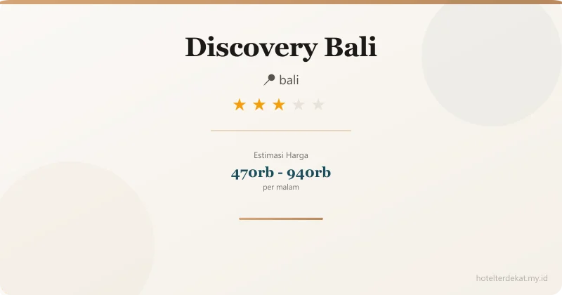 Discovery  Bali - Hotel 3 bintang di bali