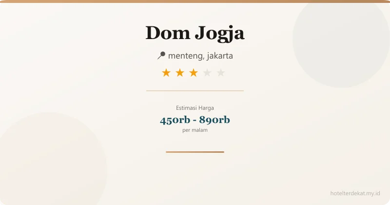 Dom  Jogja - Hotel 3 bintang di menteng, jakarta