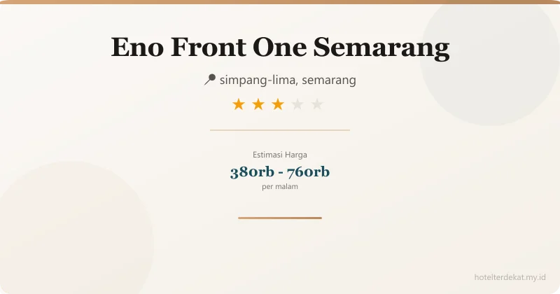 Eno Front One  Semarang - Hotel 3 bintang di simpang-lima, semarang