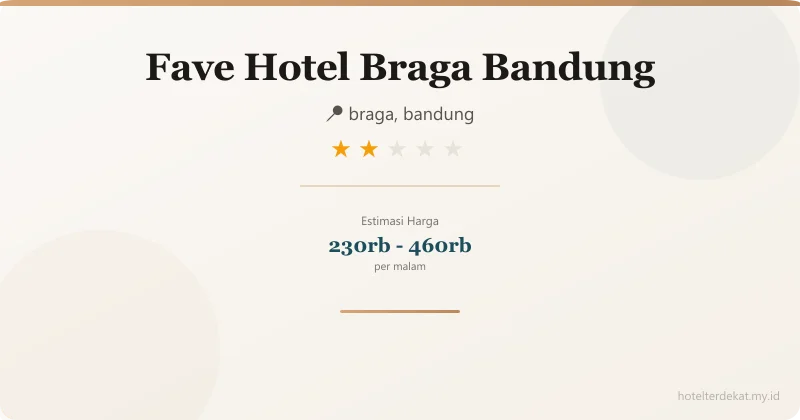 Fave Hotel Braga Bandung - Hotel 2 bintang di braga, bandung