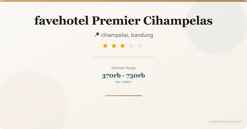 favehotel Premier Cihampelas - Hotel 3 bintang di cihampelas, bandung