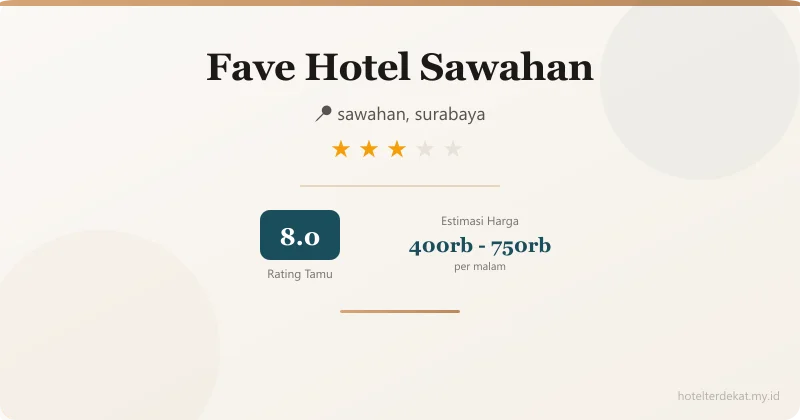 Fave Hotel Sawahan - Hotel 3 bintang di sawahan, surabaya