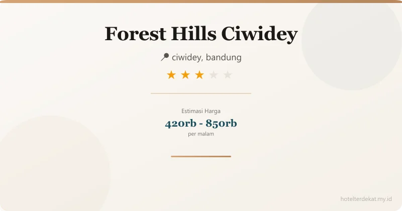Forest Hills Ciwidey - Hotel 3 bintang di ciwidey, bandung