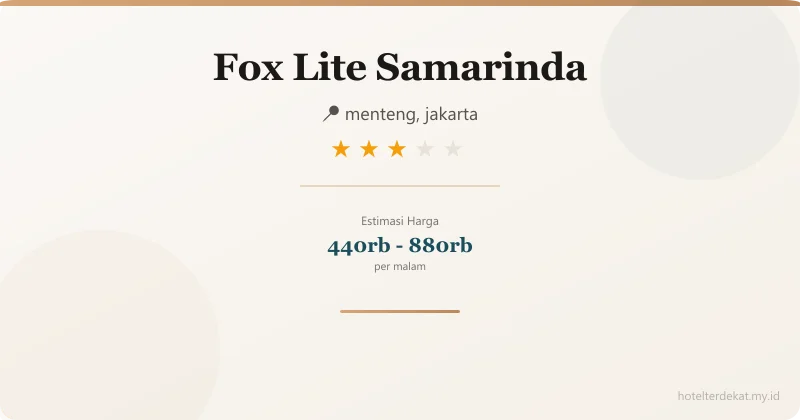 Fox Lite  Samarinda - Hotel 3 bintang di menteng, jakarta