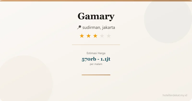 Gamary - Hotel 3 bintang di sudirman, jakarta