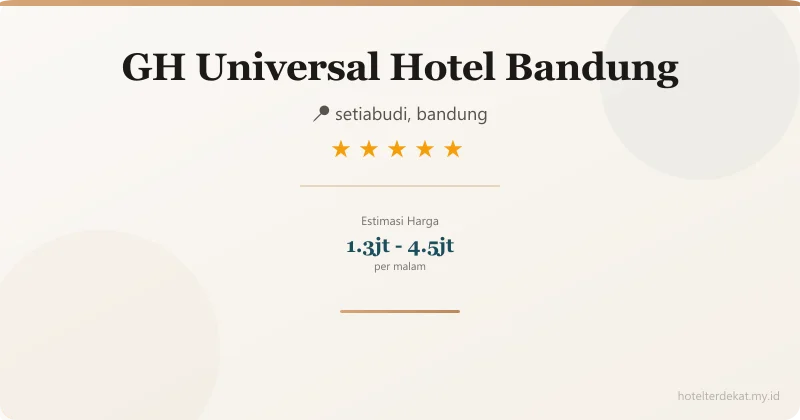 GH Universal Hotel Bandung - Hotel 5 bintang di setiabudi, bandung
