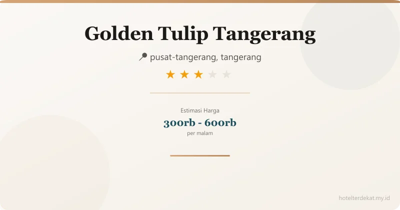 Golden Tulip Tangerang - Hotel 3 bintang di pusat-tangerang, tangerang
