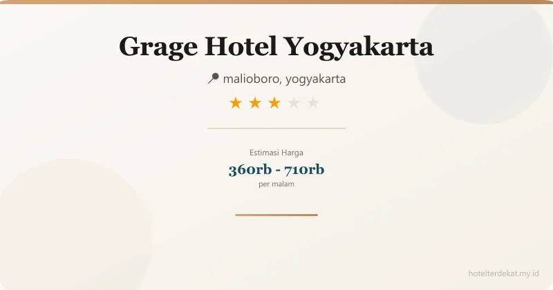 Grage Hotel Yogyakarta - Hotel 3 bintang di malioboro, yogyakarta