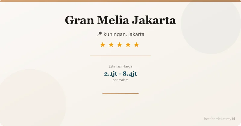 Gran Melia Jakarta - Hotel 5 bintang di kuningan, jakarta