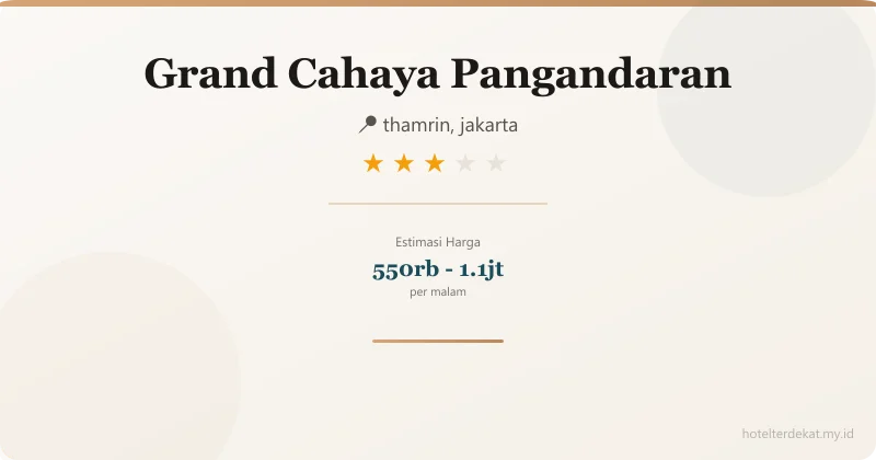 Grand Cahaya Pangandaran - Hotel 3 bintang di thamrin, jakarta