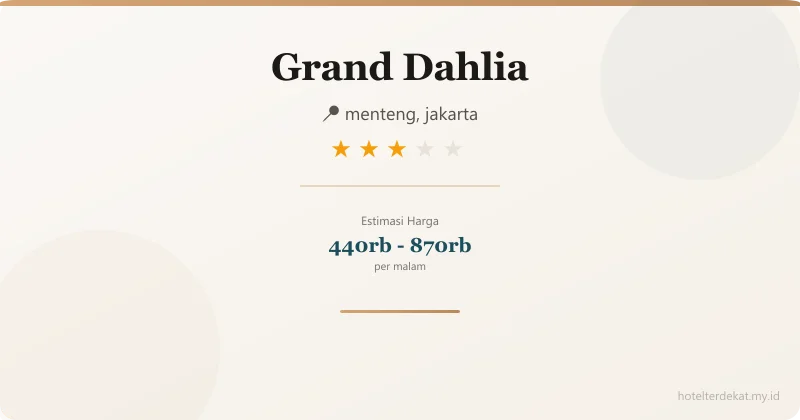 Grand Dahlia - Hotel 3 bintang di menteng, jakarta