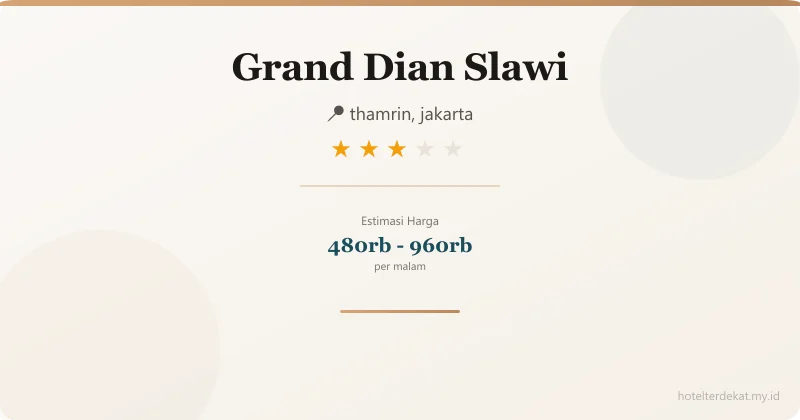 Grand Dian  Slawi - Hotel 3 bintang di thamrin, jakarta