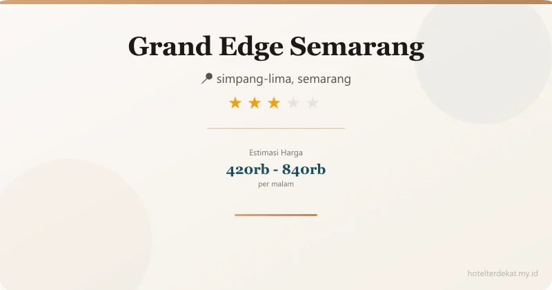 Grand Edge Semarang - Hotel 3 bintang di simpang-lima, semarang