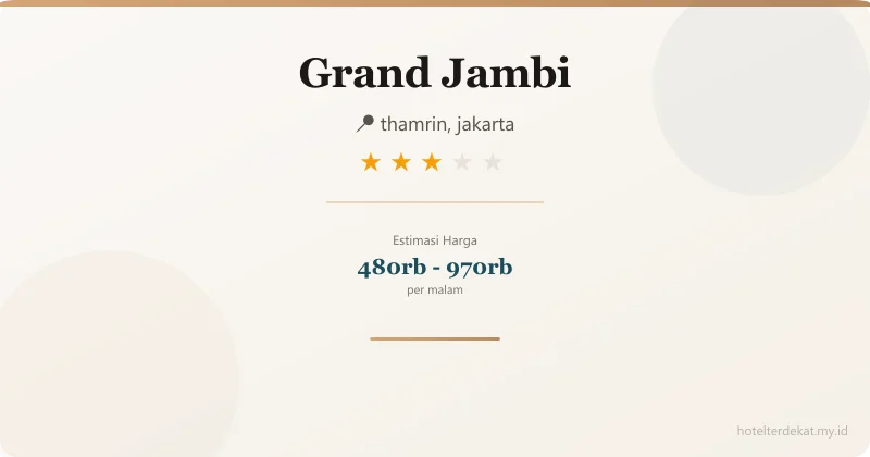 Grand Jambi - Hotel 3 bintang di thamrin, jakarta