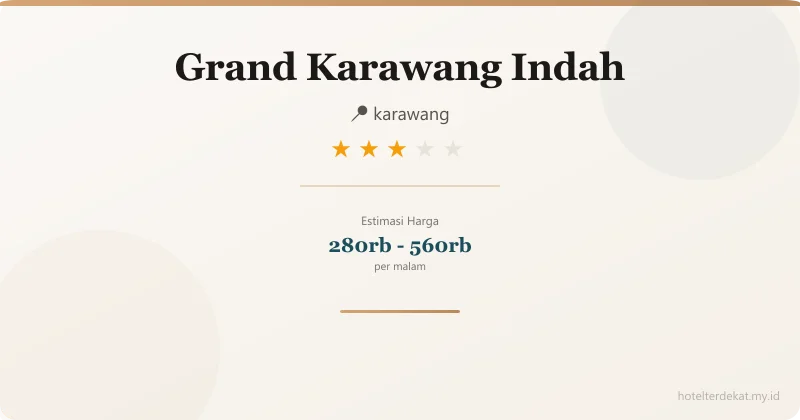Grand Karawang Indah - Hotel 3 bintang di karawang