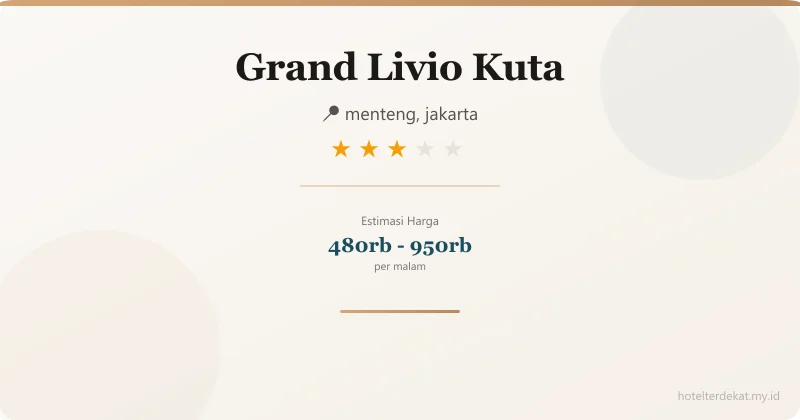 Grand Livio  Kuta - Hotel 3 bintang di menteng, jakarta