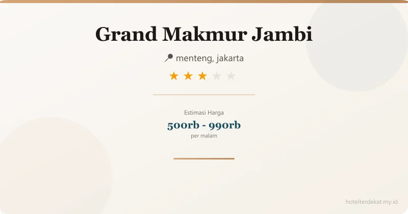 Grand Makmur  Jambi - Hotel 3 bintang di menteng, jakarta