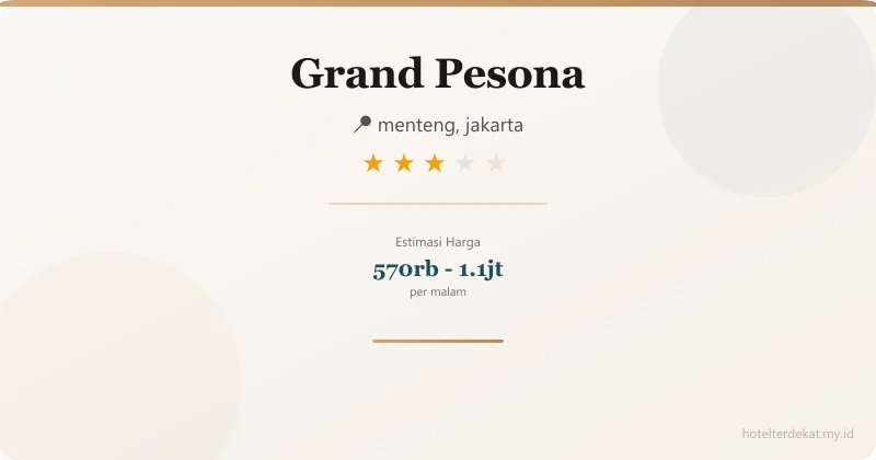 Grand Pesona - Hotel 3 bintang di menteng, jakarta