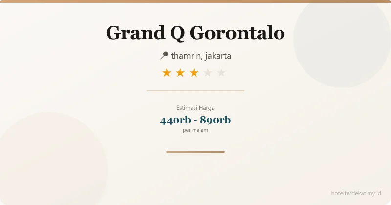 Grand Q Gorontalo - Hotel 3 bintang di thamrin, jakarta