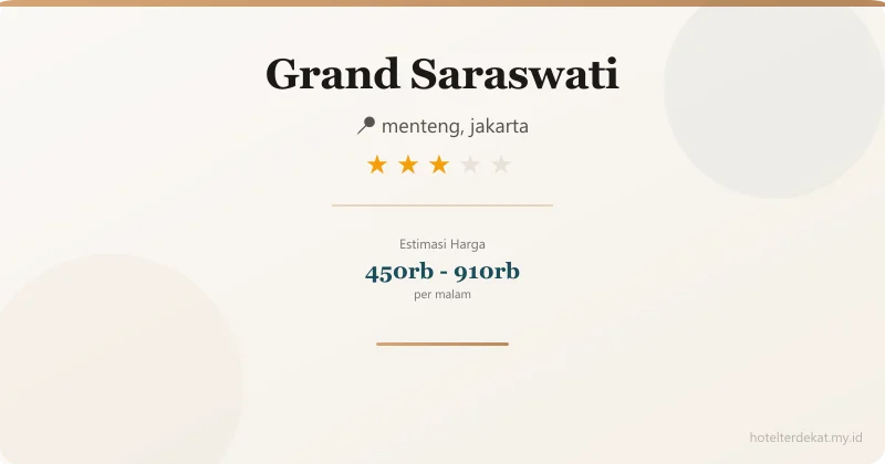 Grand Saraswati - Hotel 3 bintang di menteng, jakarta