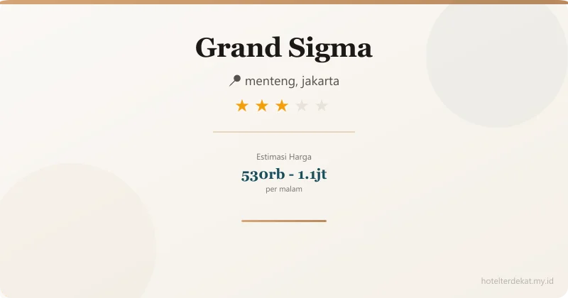 Grand Sigma - Hotel 3 bintang di menteng, jakarta