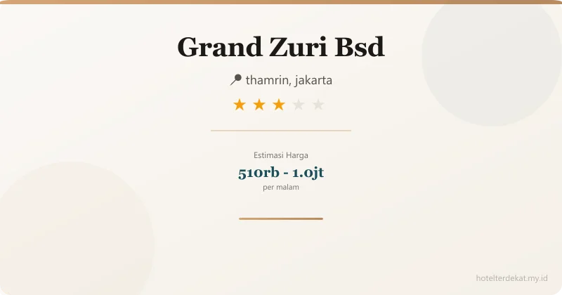 Grand Zuri Bsd - Hotel 3 bintang di thamrin, jakarta