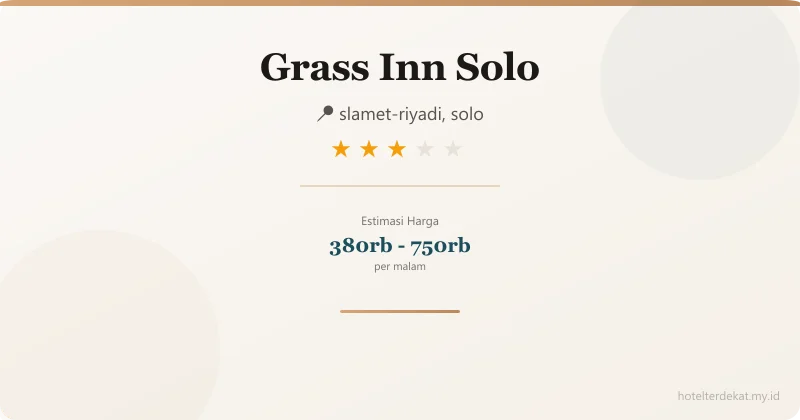 Grass Inn  Solo - Hotel 3 bintang di slamet-riyadi, solo
