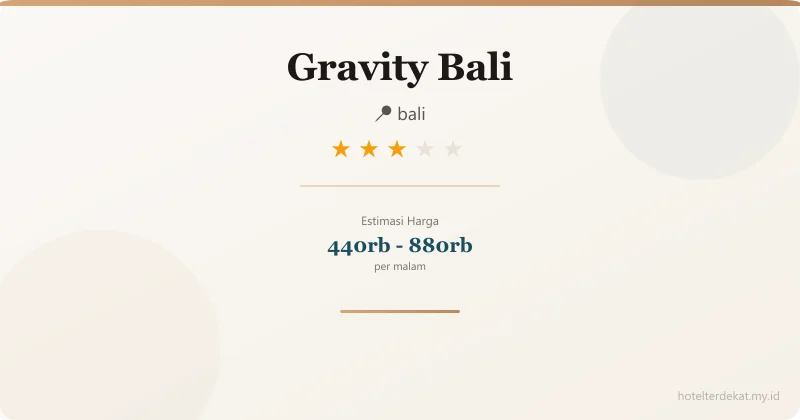 Gravity Bali - Hotel 3 bintang di bali