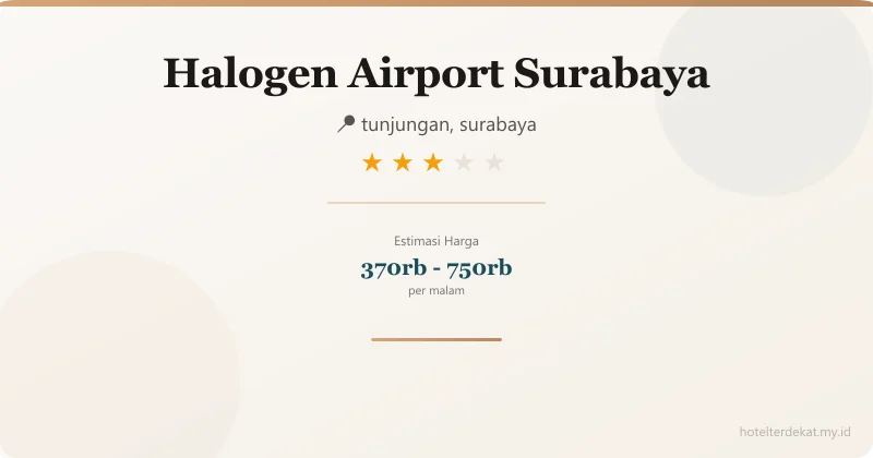 Halogen  Airport Surabaya - Hotel 3 bintang di tunjungan, surabaya