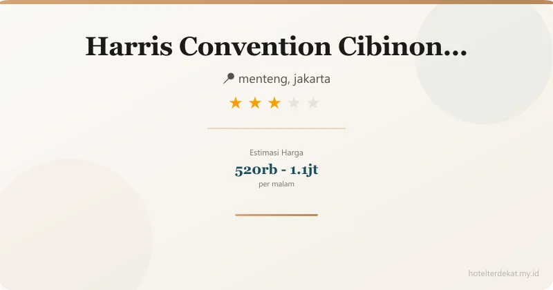 Harris Convention Cibinong City Mall - Hotel 3 bintang di menteng, jakarta