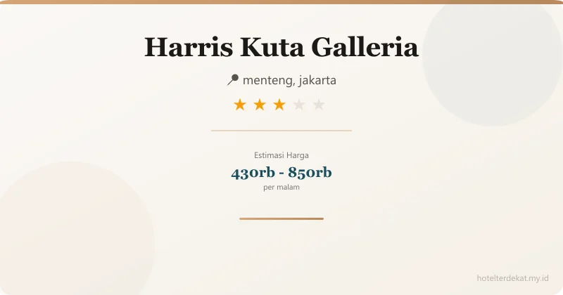 Harris  Kuta Galleria - Hotel 3 bintang di menteng, jakarta