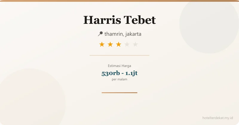 Harris  Tebet - Hotel 3 bintang di thamrin, jakarta