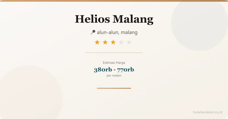 Helios  Malang - Hotel 3 bintang di alun-alun, malang