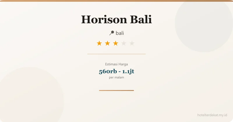 Horison Bali - Hotel 3 bintang di bali