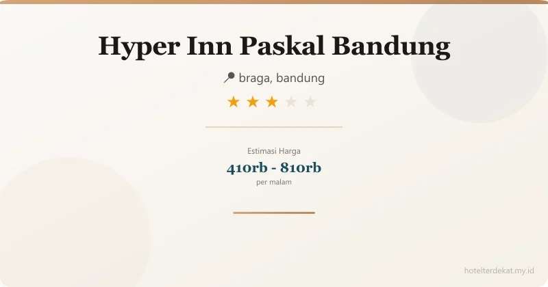 Hyper Inn  Paskal Bandung - Hotel 3 bintang di braga, bandung