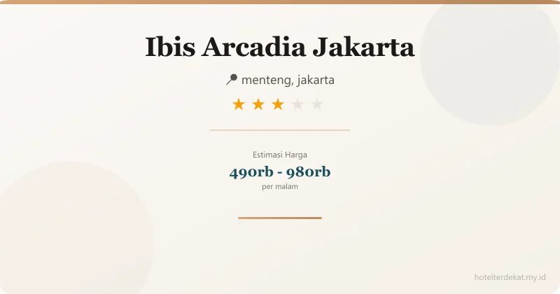 Ibis Arcadia Jakarta - Hotel 3 bintang di menteng, jakarta