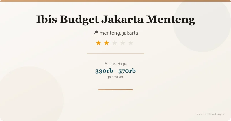 Ibis Budget Jakarta Menteng - Hotel 2 bintang di menteng, jakarta