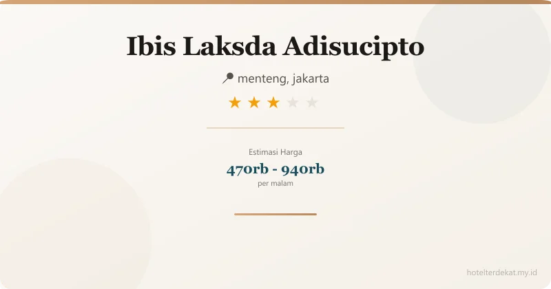 Ibis Laksda Adisucipto - Hotel 3 bintang di menteng, jakarta
