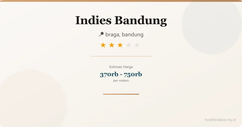 Indies  Bandung - Hotel 3 bintang di braga, bandung