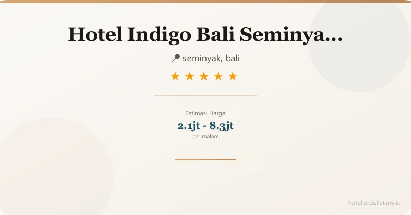 Hotel Indigo Bali Seminyak Beach - Hotel 5 bintang di seminyak, bali