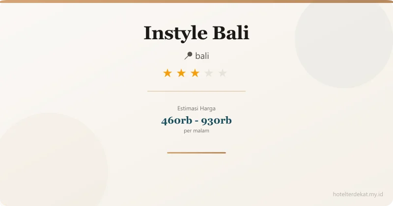 Instyle  Bali - Hotel 3 bintang di bali