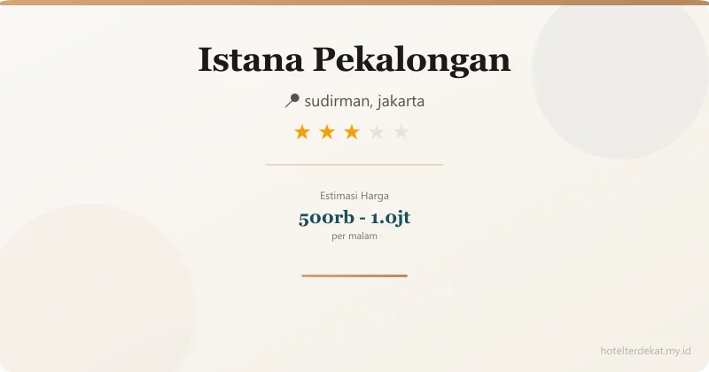 Istana  Pekalongan - Hotel 3 bintang di sudirman, jakarta